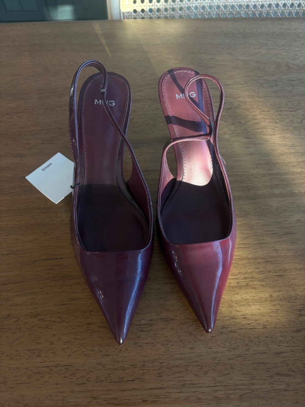 Viral Cherry Red Slingback kitten heels from Mango | 7.5 - Picture 2 of 5